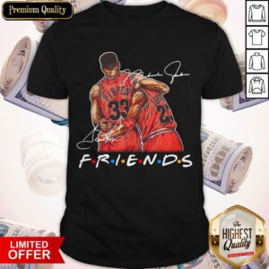 Chicago Bull Michael Jordan And Scottie Pippen Friends Signatures Shirt