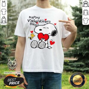Nice Snoopy Hug Heart And Woodstock Happy Valentine’s Day Shirt