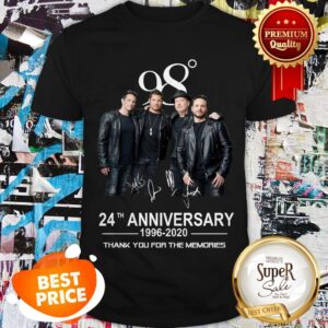 98 Degrees 24th Anniversary 1996-2020 Signatures Thank You For The Memories Shirt