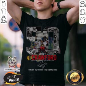 50 Corey Crawford Chicago Blackhawks 2005 06 2007 2020 Thank You For The Memories Signature Shirt