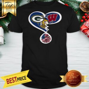 Official Green Bay Packers Wisconsin Badgers American Flag Shirt