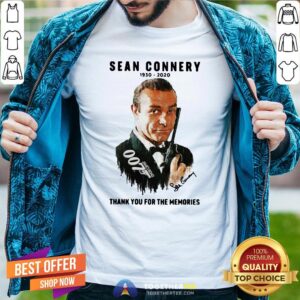 Great Sean Connery 007 1930 2020 Signature Thank You For The Memories Shirt