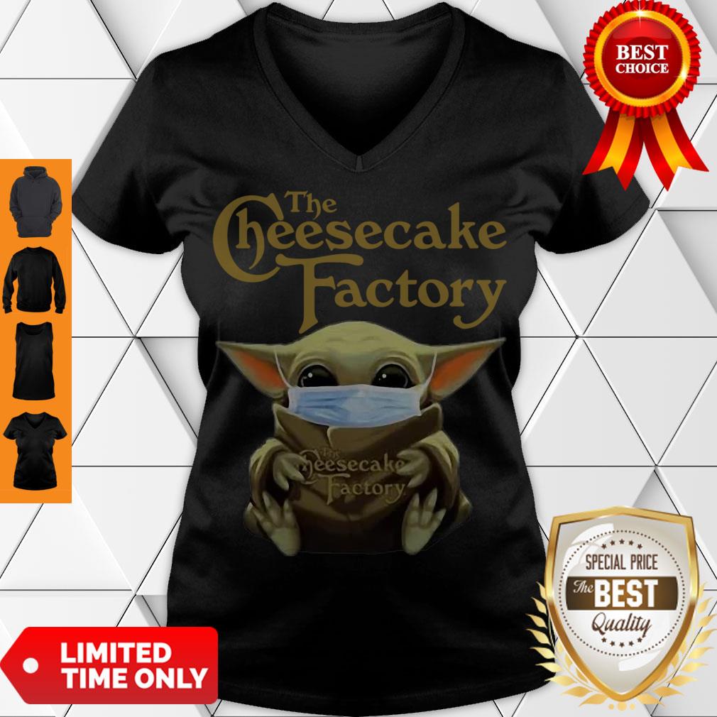 Official Star Wars Baby Yoda Hug The Cheesecake Factory Covid-19 Shirt