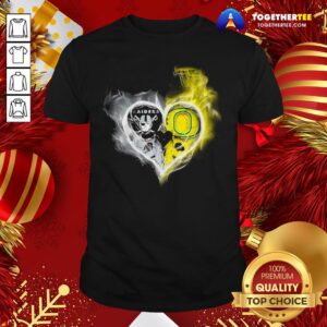 Original Oakland Raiders Vs Oregon Ducks Skull Love Shirt