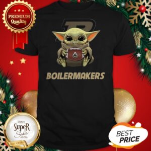Baby Yoda Hug Purdue Boilermakers Star Wars Mandalorian Shirt