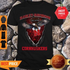 Awesome Eagle Harley Davidson Nebraska Cornhuskers Shirt