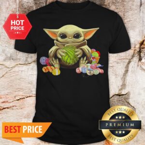 Official Star Wars Baby Yoda Hug Wool Roll Shirt