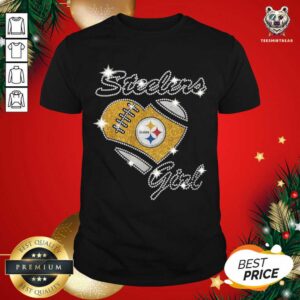 Good Pittsburgh Steelers Girl Heart Diamond Shirt