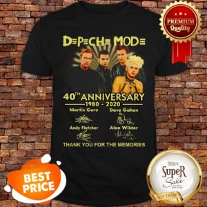 Depeche Mode 40th Anniversary 1980-2020 Thank You For The Memories Signatures Shirt