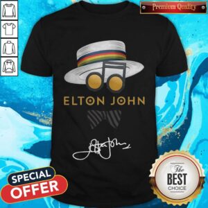 Good Elton John Hat Signature Shirt