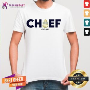 Good Navy Chief With Inset Anchor Blue And Gold Shirt