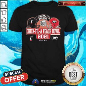 Cute Cincinnati Vs Georgia Peach Chick Fil A Peach Bowl 2021 Shirt