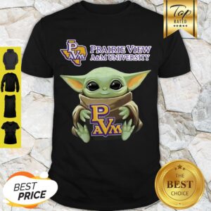Baby Yoda Hug Prairie View A&M University Logo Star Wars Shirt