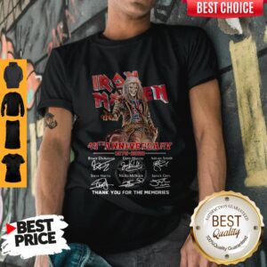 Iron Maiden 45th Anniversary 1975 2020 Thank You For The Memories Signatures Shirt