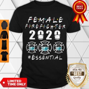 Beautiful Female Firefighter Logo 2020 Mask #Essential Covid-19 Shirt