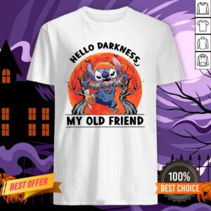 Stitch Hello Darkness My Old Friends Moon Shirt