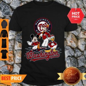 Perfect Washington Nationals Mickey Donald And Goofy Baseball Shirt