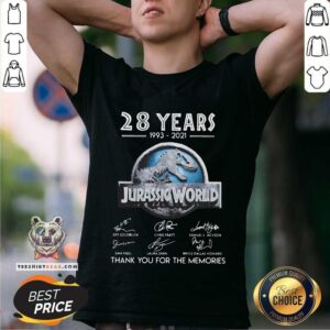 Official 28 Years 1993 2021 Jurassic World Signatures Shirt