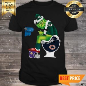 Santa Grinch Green Bay Packers Chicago Bears Detroit Lions Minnesota Vikings Toilet Shirt