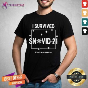 Official I Survived Snovid 2021 Wyoming Strong Map Shirt