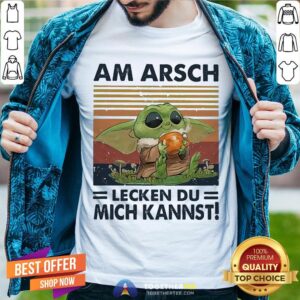 Cute Baby Yoda Am Arsch Lecken Du Mich Kannst Vintage Hemd Shirt