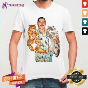 Top Freddie Mercury Hug Cats Shirt