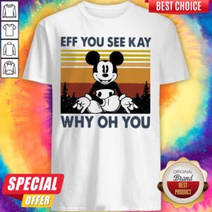 Mickey Mouse Yoga Eff You See Kay Why Oh You Vintage Shirt