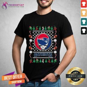 Nice New England Patriots Grateful Dead Ugly Christmas Sweater Shirt