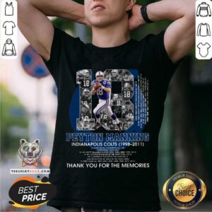 Negative 18 Peyton Manning Indianapolis Colts Signature Shirt
