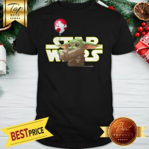 Star Wars Baby Yoda Hand Holding Balloon Mickey Mouse Shirt