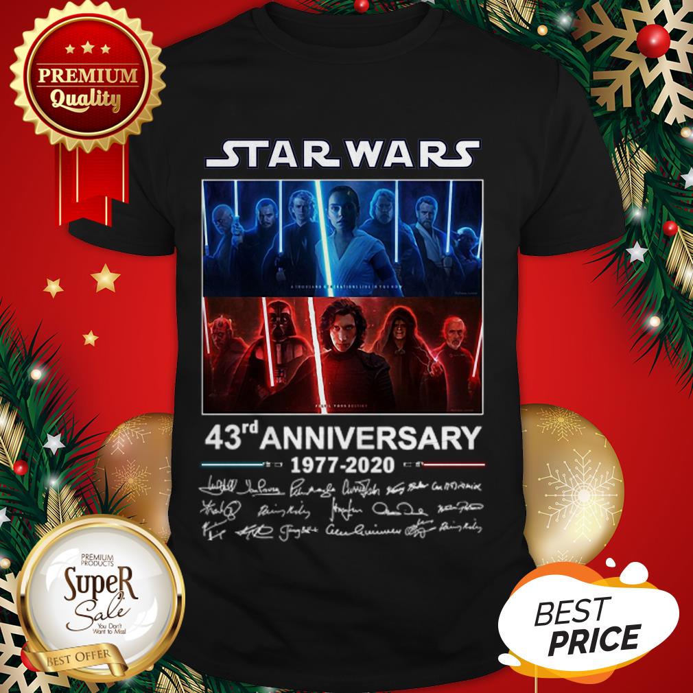 All Autographed Characters Star Wars 43rd Anniversary 1977 2020 Shirt