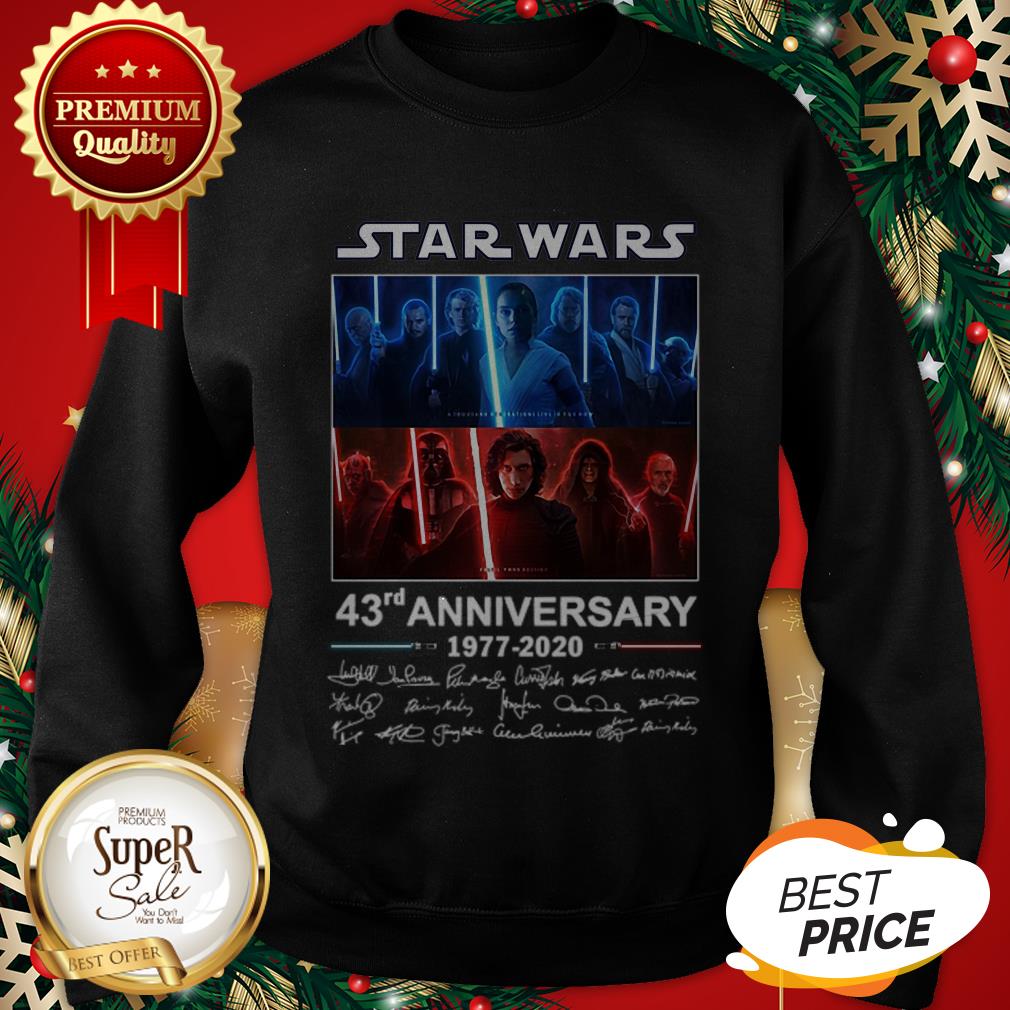 All Autographed Characters Star Wars 43rd Anniversary 1977 2020 Shirt