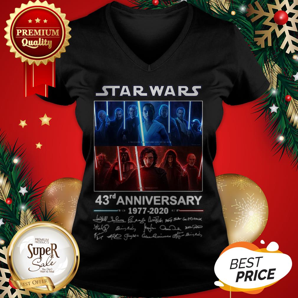 All Autographed Characters Star Wars 43rd Anniversary 1977 2020 Shirt