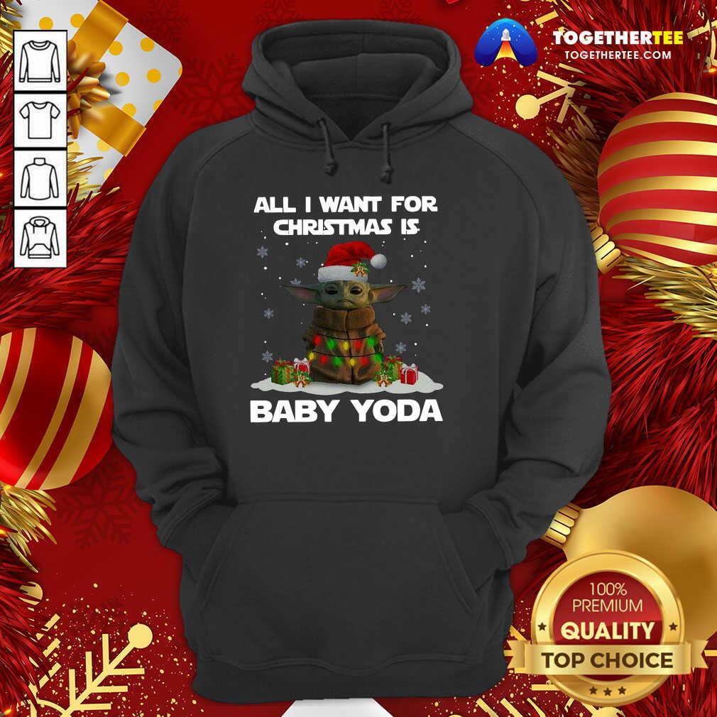 Awesome All I Want For Christmas Is Baby Yoda Santa Gift Shirt