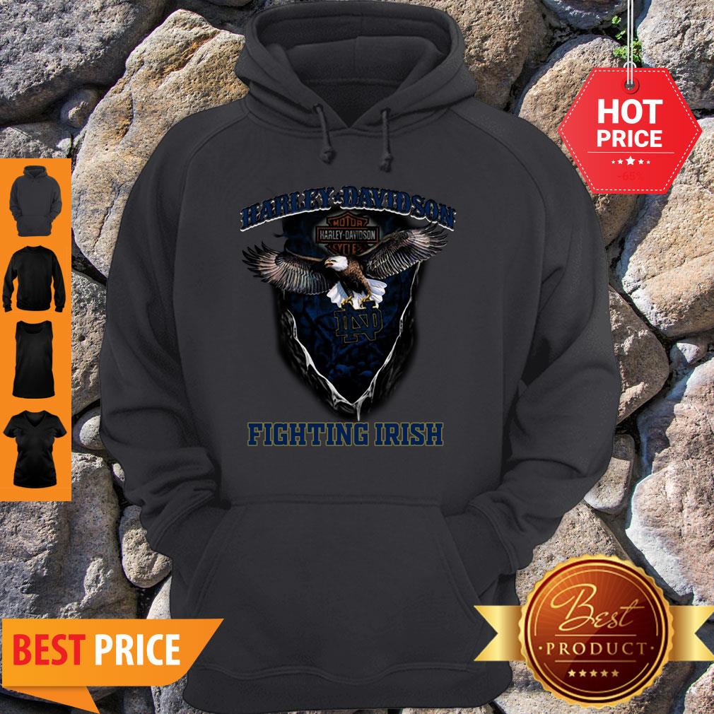 Awesome Eagle Harley Davidson Notre Dame Fighting Irish Shirt