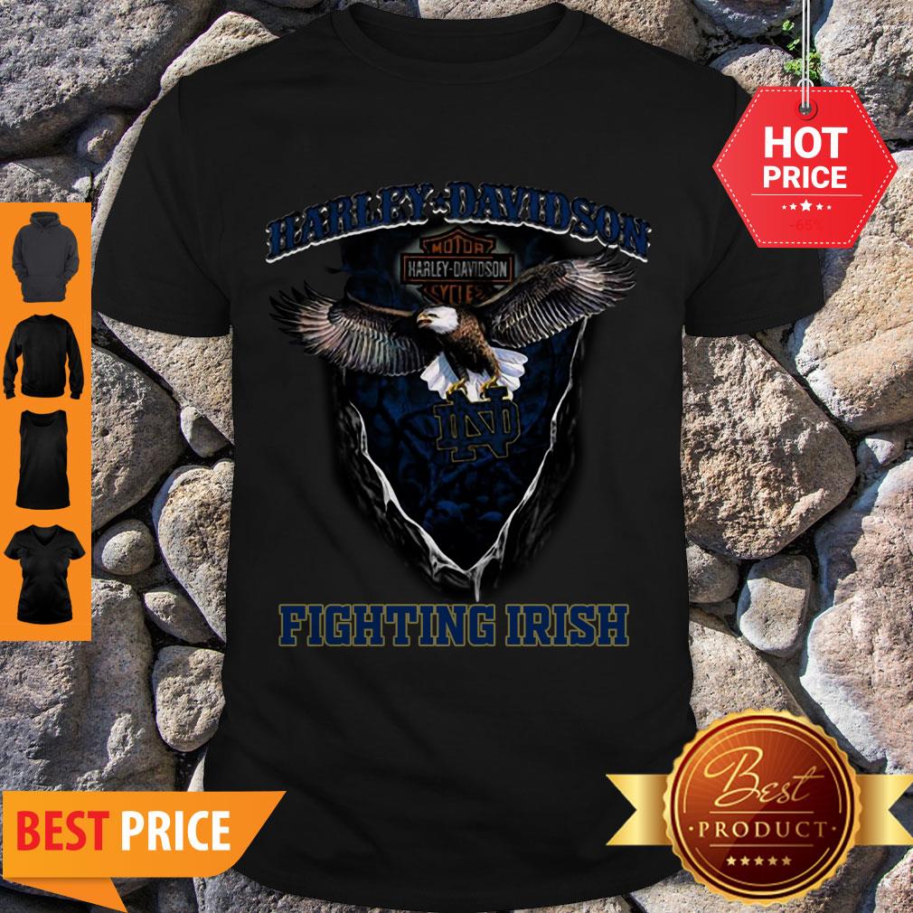 Awesome Eagle Harley Davidson Notre Dame Fighting Irish Shirt