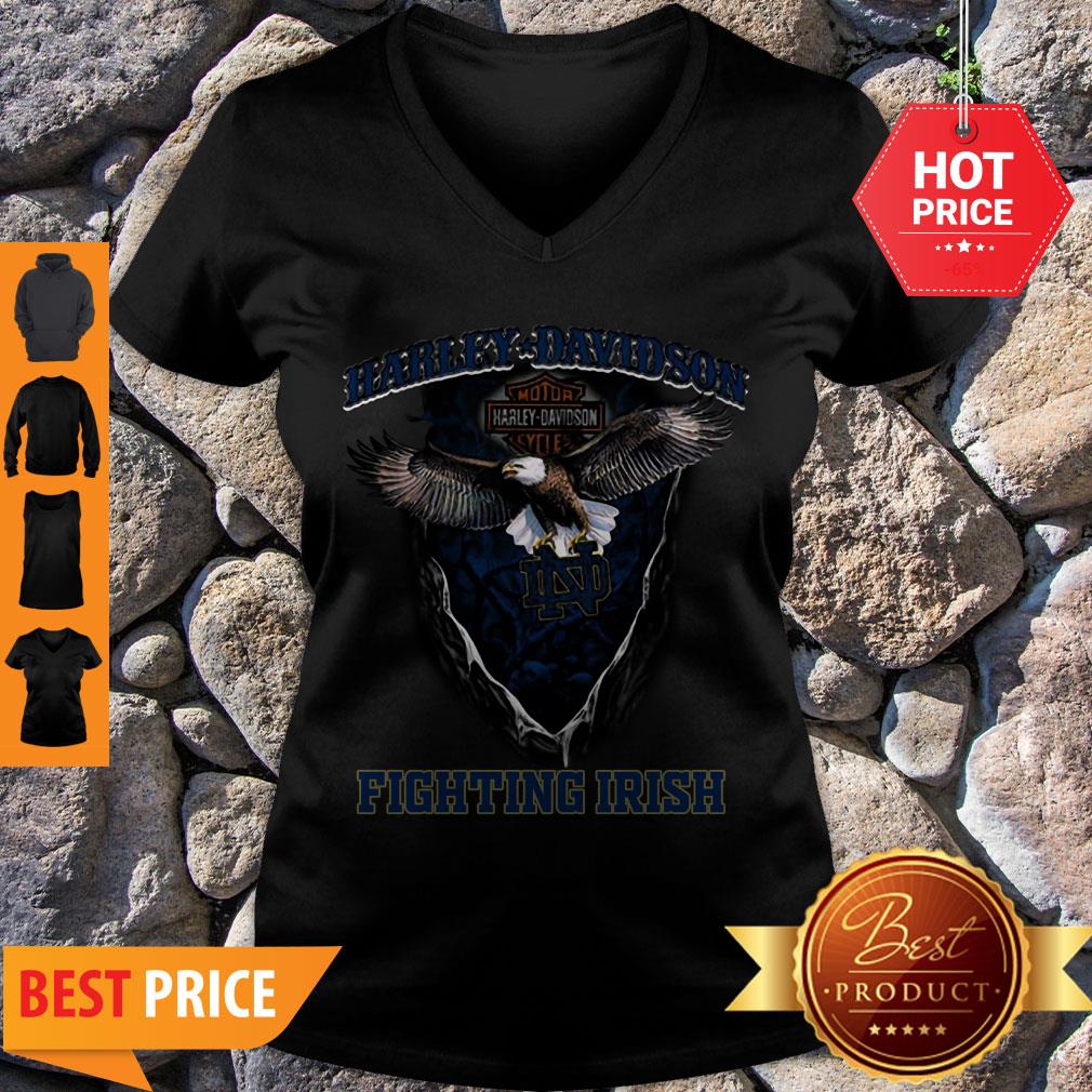 Awesome Eagle Harley Davidson Notre Dame Fighting Irish Shirt