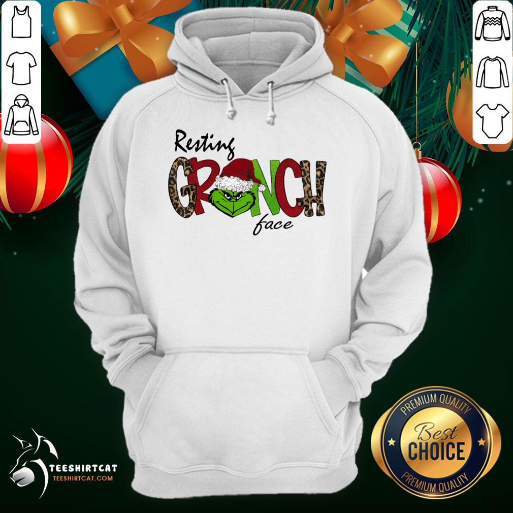 Awesome Xmas Resting Grinch Santa Face Christmas Shirt