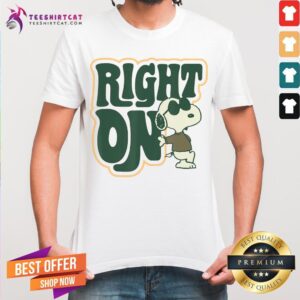Peanuts Woodstock 50th Anniversary Right On Snoopy Shirt