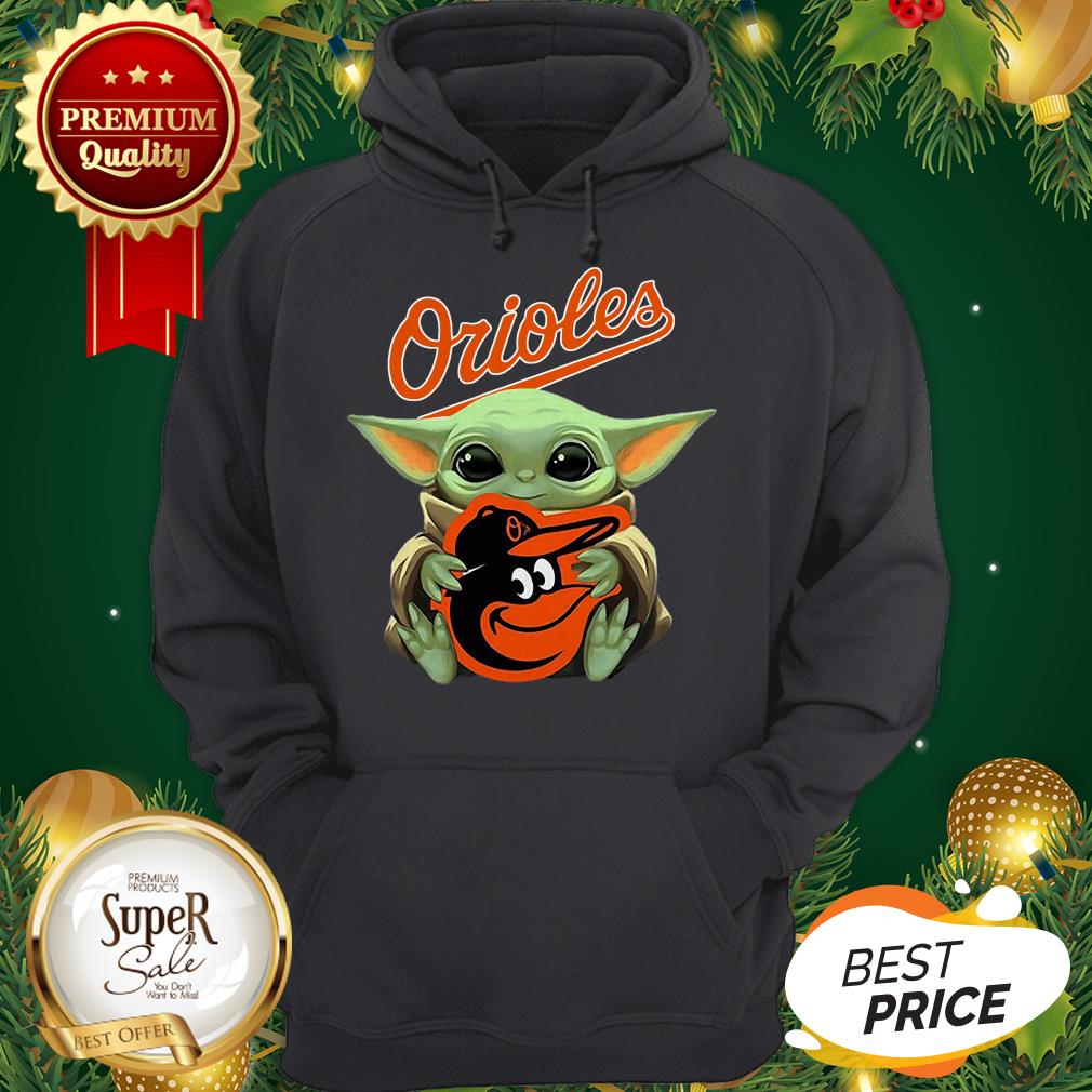 Baby Yoda Hug Baltimore Orioles Star Wars Mandalorian Shirt