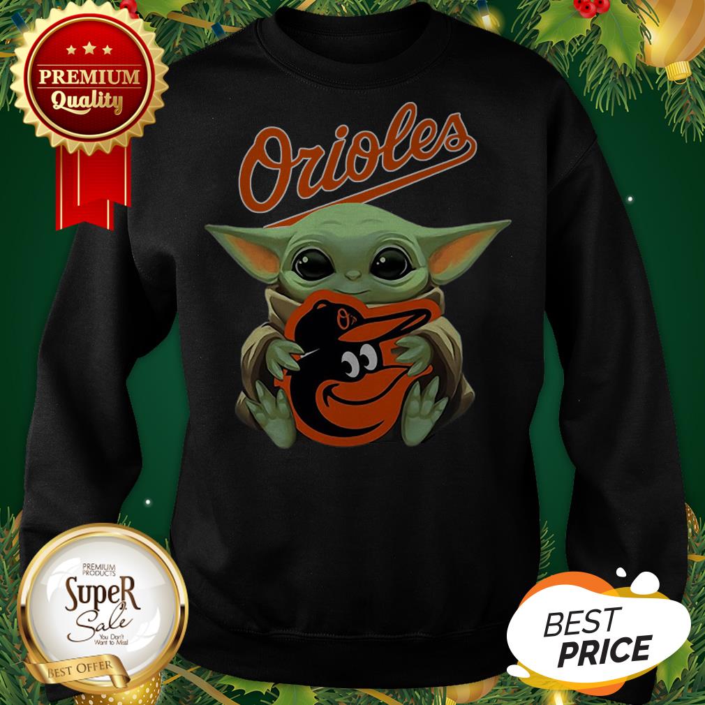 Baby Yoda Hug Baltimore Orioles Star Wars Mandalorian Shirt