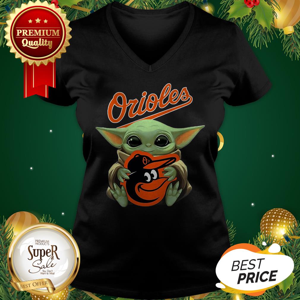 Baby Yoda Hug Baltimore Orioles Star Wars Mandalorian Shirt