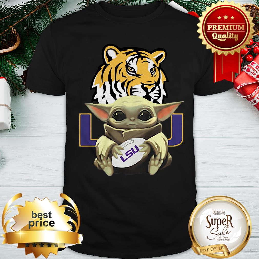 Baby Yoda Hug LSU Tigers Star Wars Shirt