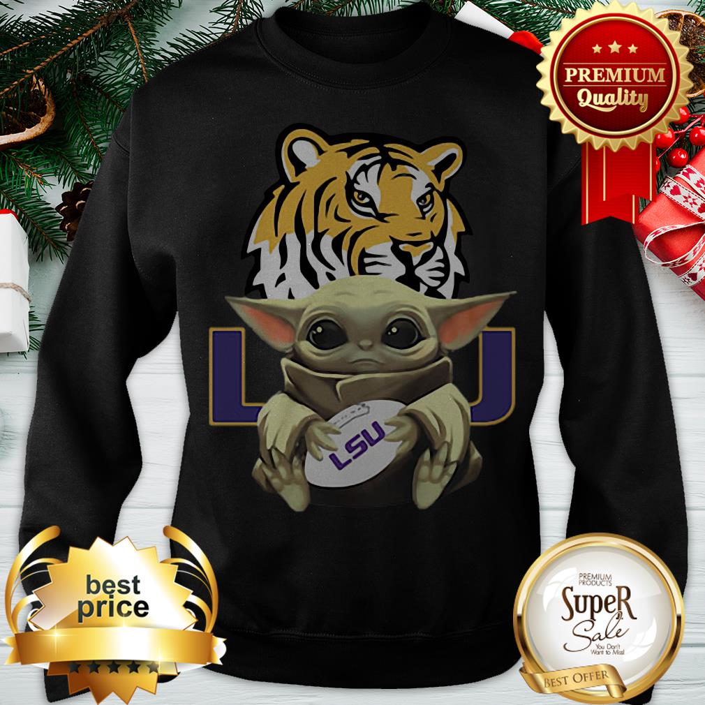 Baby Yoda Hug LSU Tigers Star Wars Shirt
