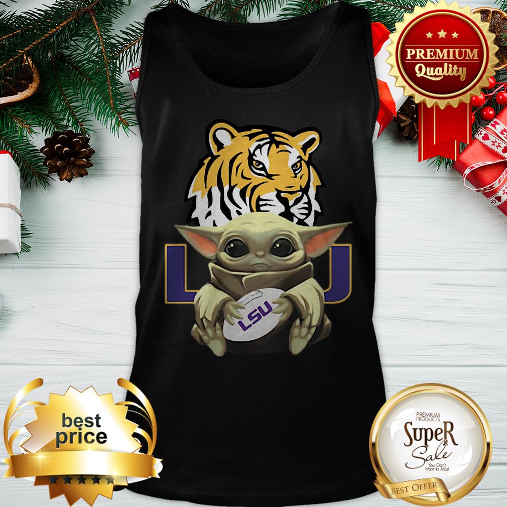 Baby Yoda Hug LSU Tigers Star Wars Shirt