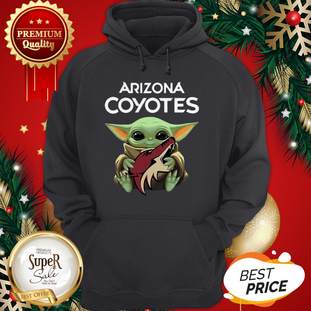 Baby Yoda hugs Arizona Coyotes Star Wars Mandalorian