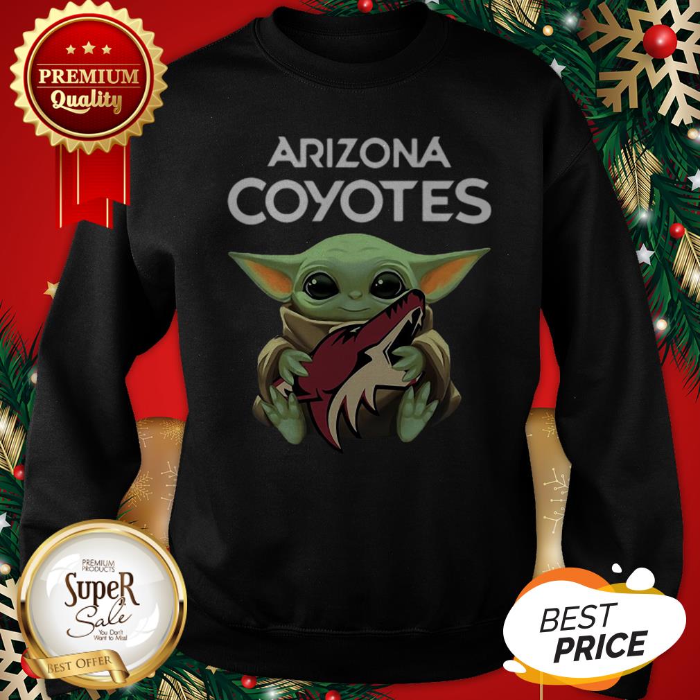 Baby Yoda hugs Arizona Coyotes Star Wars Mandalorian