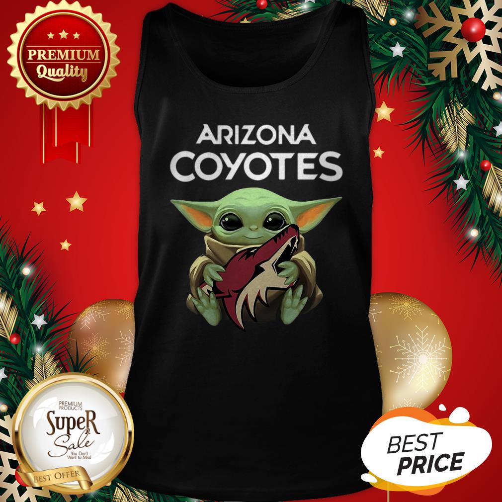 Baby Yoda hugs Arizona Coyotes Star Wars Mandalorian