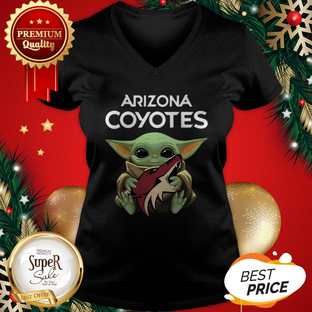 Baby Yoda hugs Arizona Coyotes Star Wars Mandalorian