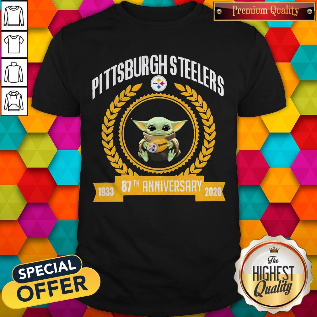 Baby Yoda Pittsburgh Steelers 87th Anniversary 1933-2020 Shirt